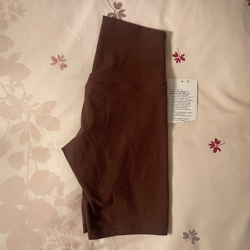 lululemon align shorts 8” (ribbed)
